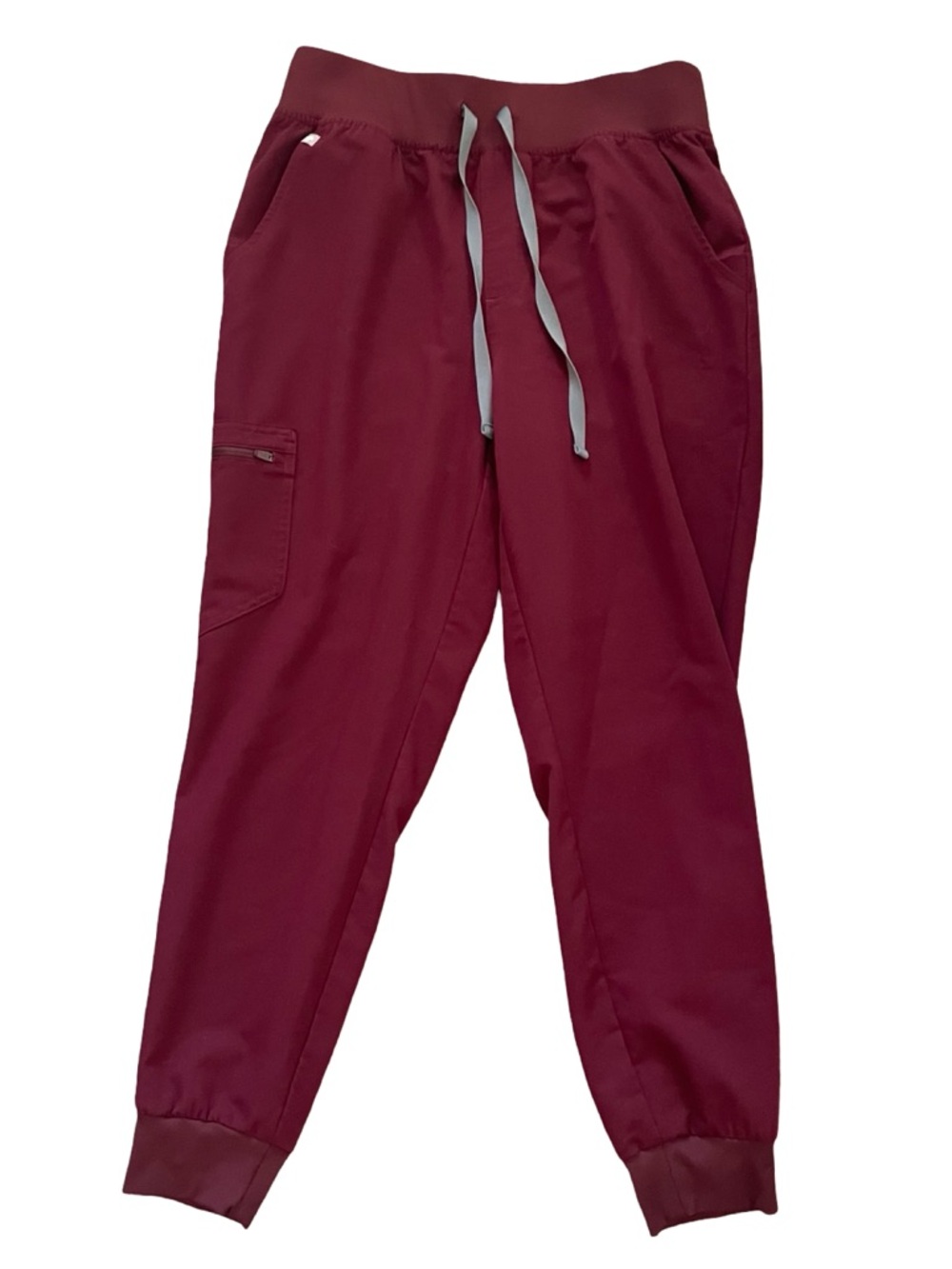 FIGS Zamora Jogger Scrub Pants Maroon Burgundy Medium Women